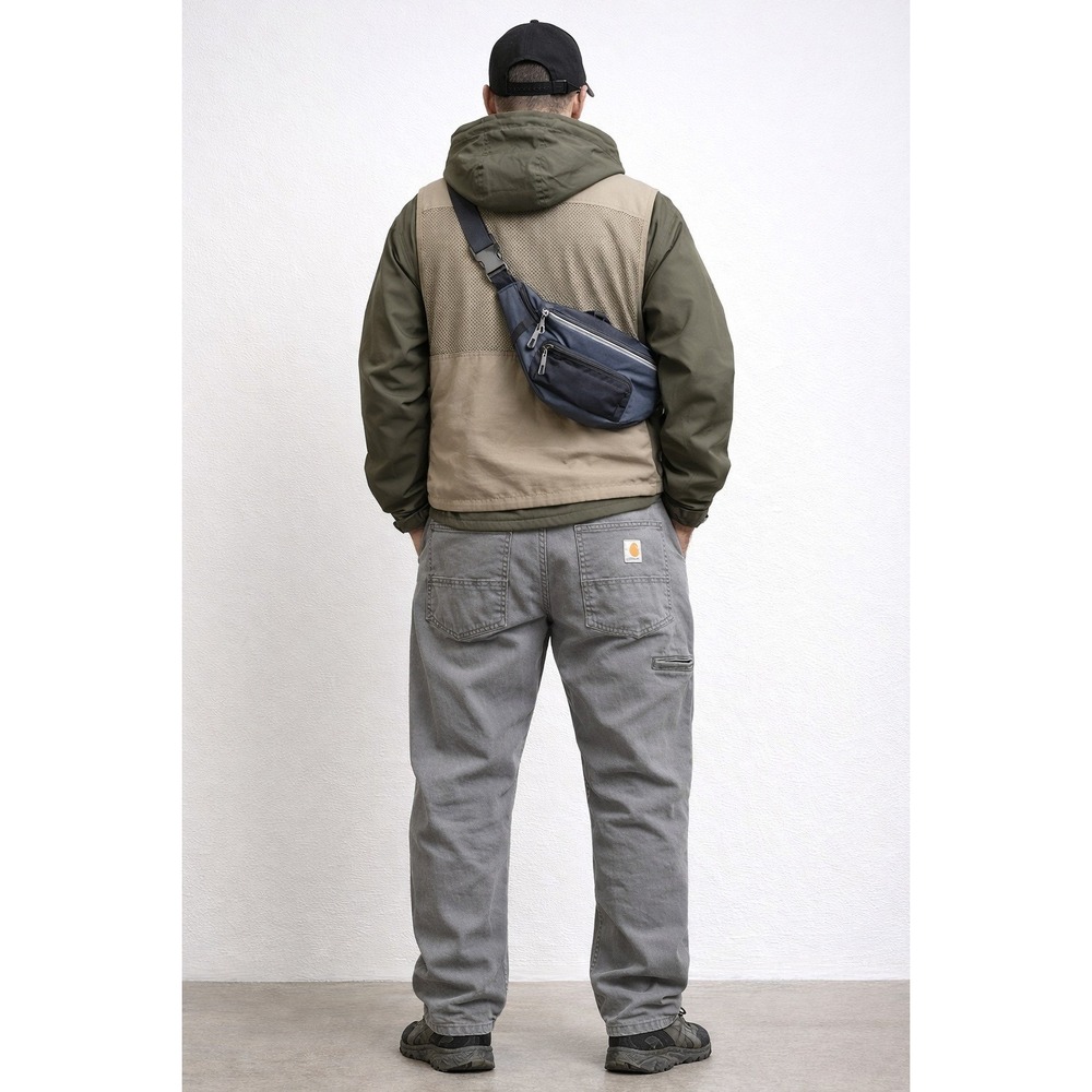 Carhartt Mens 36x32 Relaxed Fit Carpenter Pant Grey Canvas Work Utility Gorpcore